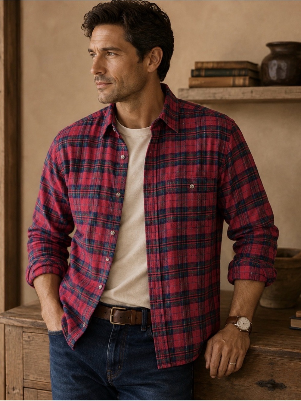 VTG plaid button down Hazel Creek 100% cotton